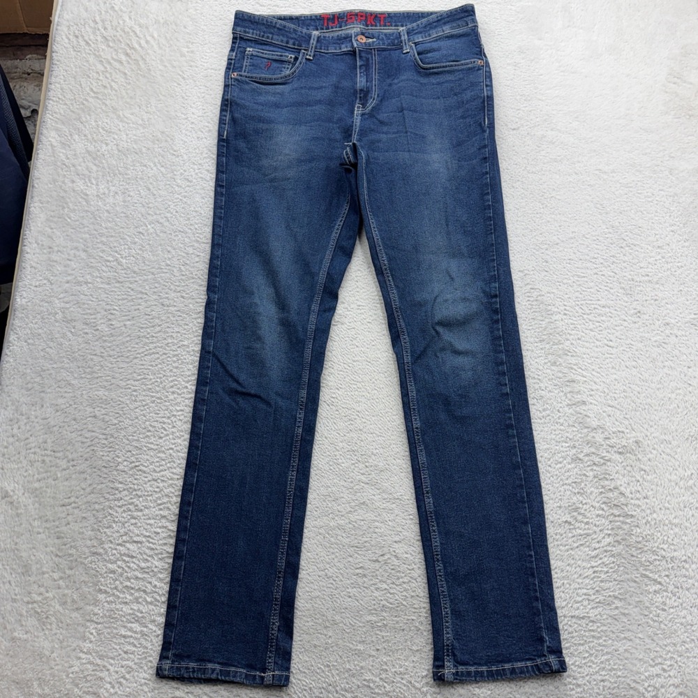 Indian Terrain Brooklyn Slim Fit Mens Medium Wash Blue Denim Jeans 34 x 32